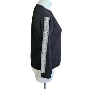 Flora Nikrooz Lace detail Lounge Sweatshirt Black Size S